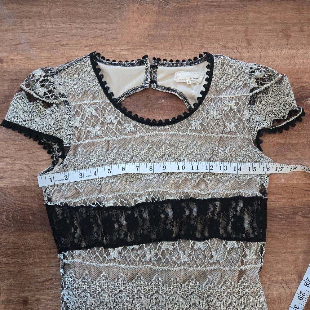 Women's A'reve Large Black And Cream Dress - Picture 4 of 7